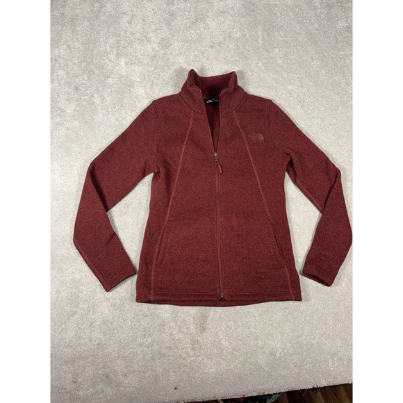 The North Face Crescent Sunset Jacket Barola Red Heather Sweater Women's S - Picture 4 of 10